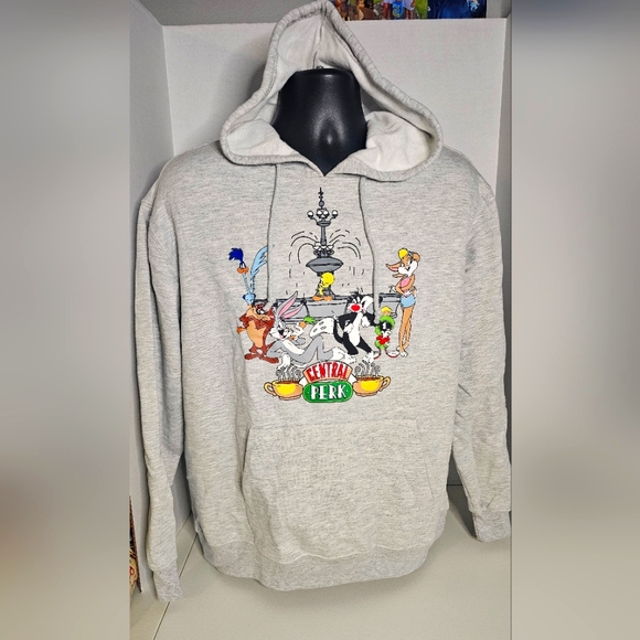 Warner Bros Looney Tunes Central Perk Friends Hoodie Womens 2XL - Picture 1 of 4